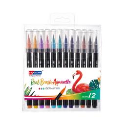 Cor da água Escova Canetas, Cabeça Macia, Lavável, Desenhar Gancho, Linha Curso, Material de Arte Escolar, 12 Cores, 24 Cores, 36 Cores - Image 5