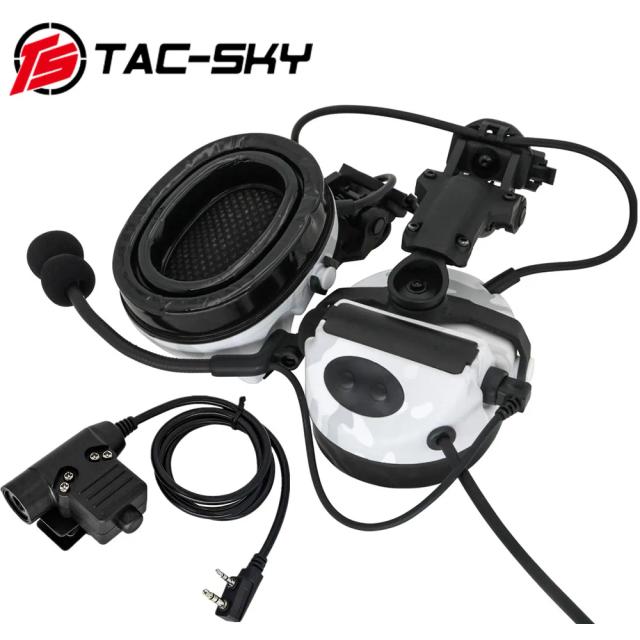 Fone de Ouvido Tático Tac Sky ComTac II com Redução de Ruído e Adaptador para Walkie-Talkie