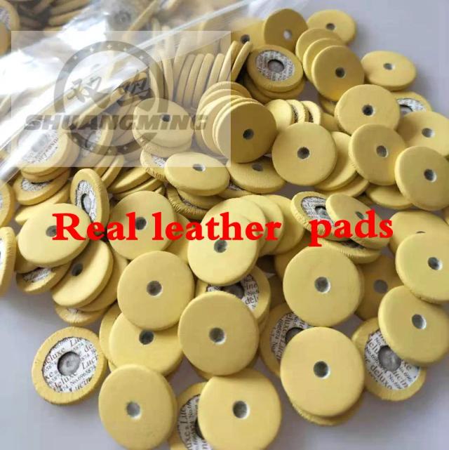 Almofadas de Flauta em Couro Real - 50 Peças Individuais de 11mm a 20mm