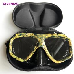 Máscara de mergulho profissional, óculos preto para mergulho com caixa para submarina - Image 1