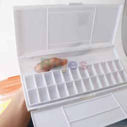 Fbyn 24 grades de plástico original da china, caixa de mistura de aquarela dobrável, suporte de pigmento, paleta de mistura de cores com suprimentos - Image 4