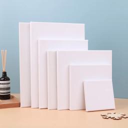 Tela de artista quadrada branca, 1 peça, branca, para pintura a óleo, quadro de madeira, para pintura acrílica a a óleo regulada - Image 1