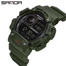 Sanda-relógio digital à prova d'água para homens, cronógrafo, esportes, natação, estilo g, 50m - Image 2