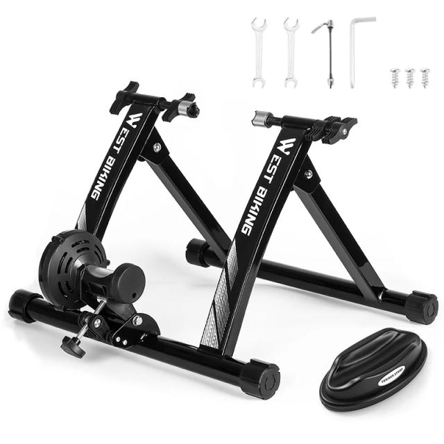 Suporte Portátil para Bicicleta de Exercício West Biking: Trainer Indoor Compatível com Bicicletas de Montanha de 26" a 28" e 700c de Estrada