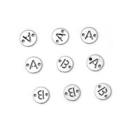 10 pçs/lote aço inoxidável 6mm redondo alfabeto diy iniciais pingente encantos conectores para jóias fazendo acessórios a partir de A-Z - Image 4