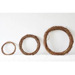 Anel de vime seco natural, guirlanda base de natal, artesanato, porta de parede, pingente decoração #0 - Image 1