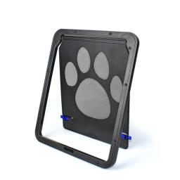 Porta de tela para animais de estimação, porta com impressão de pata de cachorro, anti-mordida, tela pequena para cães/gatos, material abs + rede de nylon, suprimentos para animais de estimação - Image 2