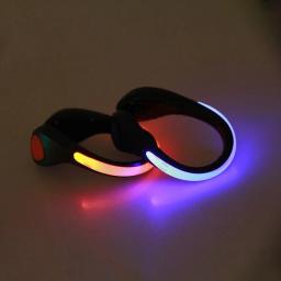 Luz de advertência segurança para esportes ao ar livre noite correndo andar ciclismo led luminoso clipe sapato luz da bicicleta acessórios - Image 6