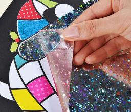 DIY Brilhante Transferência Mágica Adesivo Colorido para Crianças, Pintura Artesanato para Crianças, Artes e Ofícios, Brinquedos Presente, 9 Pcs-15 Pcs - Image 6