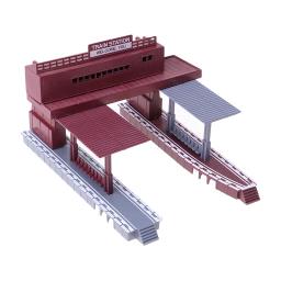 1:87 estação de trem paisagem modelo de plataforma escala ho layout ferroviário - Image 3