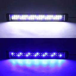 Iluminação para aquário, luz super brilhante de aquário, tanque de peixes, lâmpada led com suporte extensível, led branco azul para plantas aquáticas, reef marinho - Image 6
