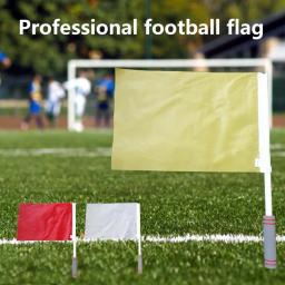 Bandeiras para arbitragem de futebol, bandeira vermelha, branca e amarela para árbitro de esportes de futebol em 3 cores - Image 1