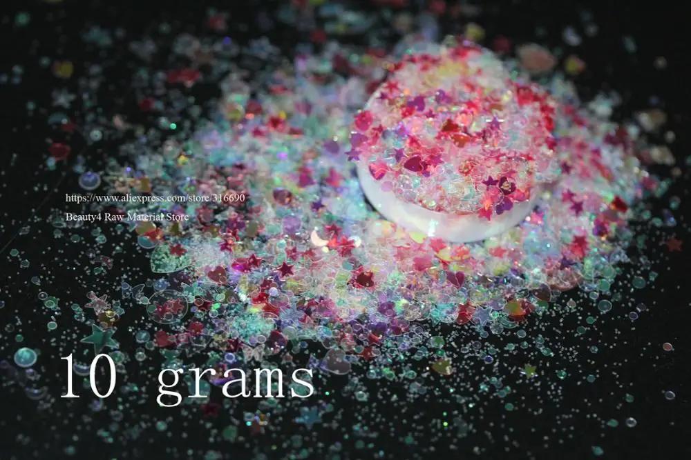 Lantejoulas lindas e brilhantes holográficas, glitter misturado para decoração de unhas, olhos e rosto, resina para corpo - Image 1