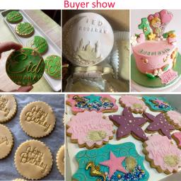 Ferramenta de corte para bolo e biscoito, decoração de bolo, fondant, em relevo, obrigado, aniversário, páscoa, 2021 - Image 3