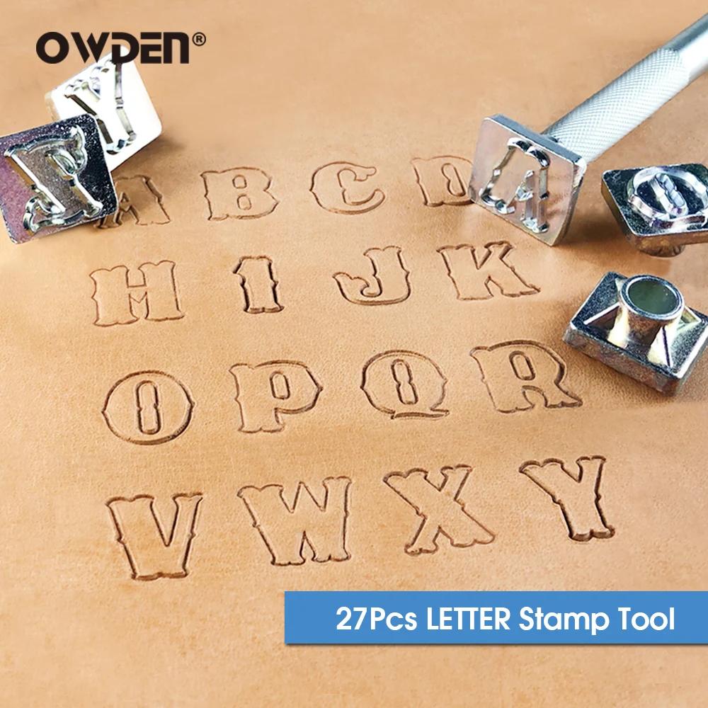 Owden 27 pçs 3/4 "ferramentas de couro alfabeto estampagem conjunto de ferramentas para leathercraft (3/4 Polegada, 19 mm de altura) carta carimbar kit - Image 1