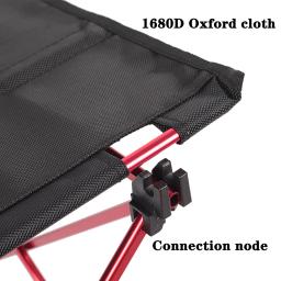 Mesa dobrável portátil de acampamento ao ar livre mobiliário computador mesas cama piquenique 6061 liga alumínio ultra leve mesa dobrável - Image 4