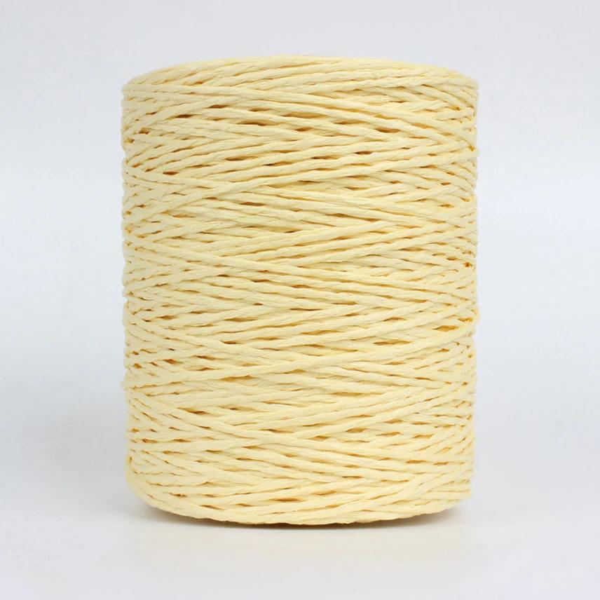 Fio de palha de ráfia natural fios de papel de ráfia para o chapéu bolsa correia da linha de crochê para sacos de crochê artesanato material - Image 1