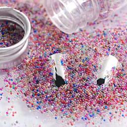 Mini Bolha Bola Beads para DIY Nail Art Decor, Pequeno Grânulo De Vidro, Resina De Enchimento Para Molde De Silicone, Enchimento Epóxi UV, 10g, 20g, 0.4-3mm - Image 3