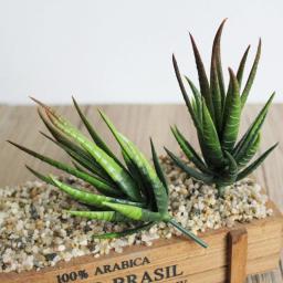Plantas Suculentas Artificiais, Aloe Zebrina Plant, Arranjo De Flores Falsas, Decoração De Jardim, Paisagem, 7x10cm - Image 2