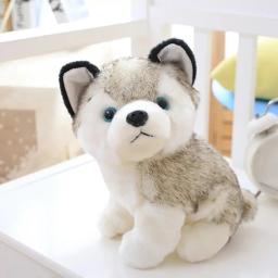 Simulação bonito husky cão brinquedo de pelúcia filhote de cachorro animais de pelúcia crianças meninos meninas boneca macio-kawaii lobo animal de estimação boneca bonito brinquedos para crianças - Image 1