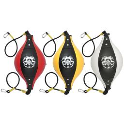 Qualidade couro do plutônio bola de perfuração pêra saco de boxe inflável reflex velocidade bolas treinamento fitness double end boxe velocidade bola nova - Image 1