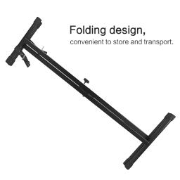 Suporte universal para teclado de piano, suporte de metal resistente com tampas de borracha antiderrapantes para teclado midi em estilo x - Image 3