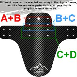 Para-lamas de bicicleta de 7 cores 2 peças de guarda-lamas de bicicleta de qualidade em fibra de carbono dianteira traseira MTB para bicicletas de montanha acessórios para bicicletas - Image 3