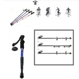 Bastão de caminhada telescópico, portátil, ultraleve, para escalada, esportes ao ar livre, acessório - Image 4