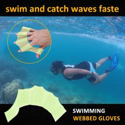 1 par dedo webbed luvas barbatanas mão nadadeiras de silicone treinamento pás natação web mergulho luvas água esportes ferramenta - Image 2