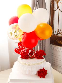 Decorações para festas de aniversário, suprimentos para festa de feliz aniversário de casamento, decoração de bolo em balão, topper de bolo com 10 peças - Image 2