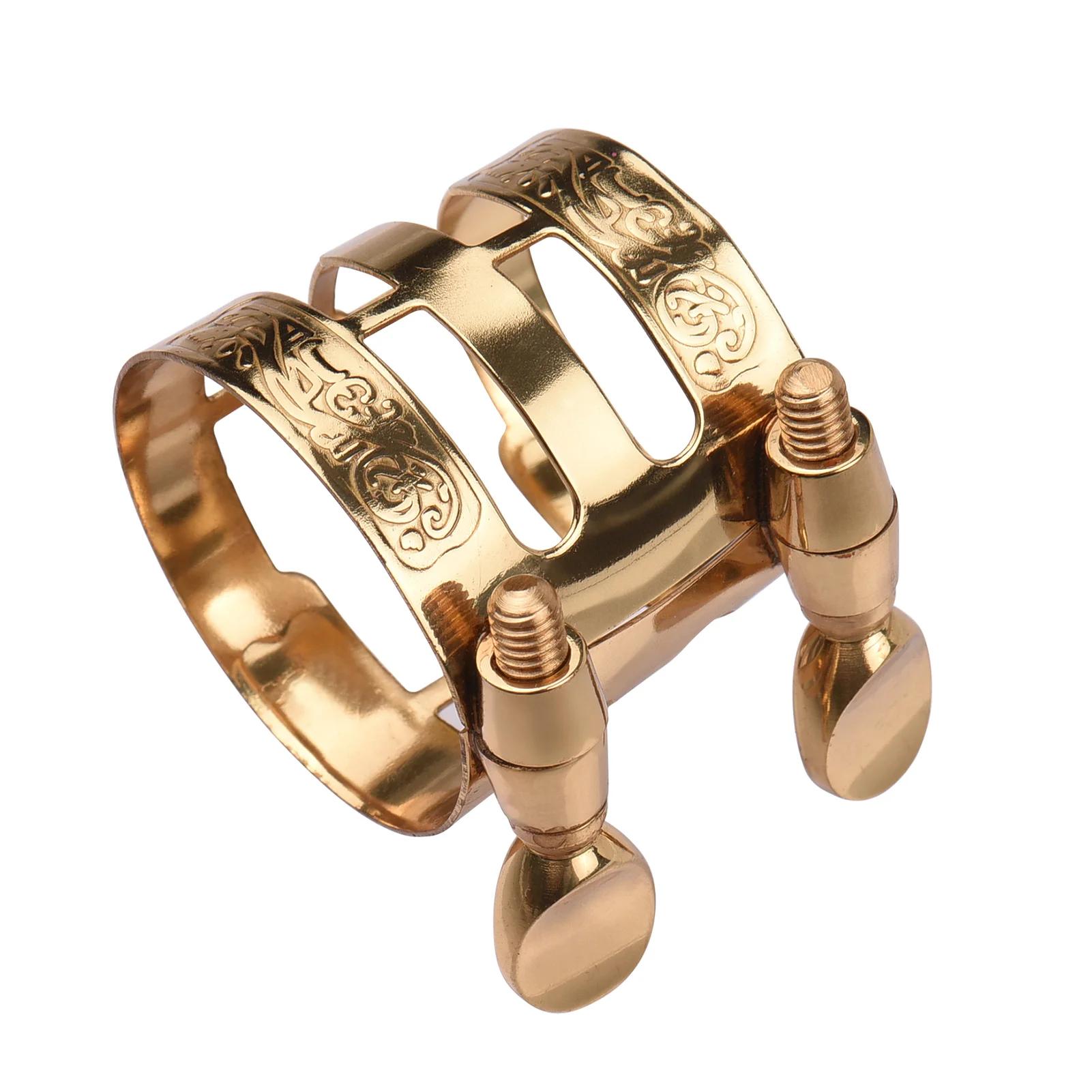 Duplo Parafuso Ajuste Saxofone Ligadura com Bocal Cap, Sax durável, Compact - Image 1