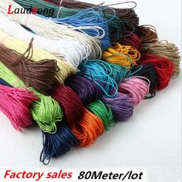 Fio De Algodão Encerado Para Fazer Jóias, 18 Cores, Corda, 1mm, DIY, Pulseira, Colar, Acessórios De Linha, 80 Metros Por Saco - Image 2