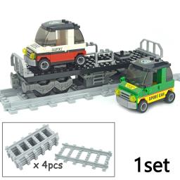 Kit de construção com 3 modelos, compatível com todos os trilhos de marca, trem urbano, blocos 3d, brinquedo de construção, passatempos para crianças - Image 5