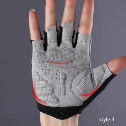 ROCKBROS-Luvas de Ciclismo Metade do Dedo para Homens, Luvas Respiráveis, À Prova de Choque, MTB, Mountain Bike, Ao Ar Livre - Image 3