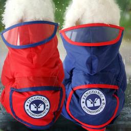 Reflexivo casaco de chuva pet cachorro impermeável à prova dwaterproof água macacão com capuz jaquetas à prova dsmall água pequeno cão ao ar livre roupas pet suprimentos - Image 2
