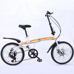 Bicicleta dobrável portátil para homens e mulheres, ciclismo leve, adultos, crianças, estudantes, estudantes, 20 polegadas, freio a disco de 7 velocidades - Image 5