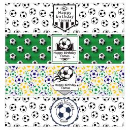 Etiquetas personalizadas da etiqueta da garrafa de água do futebol do nome do aniversário - Image 4