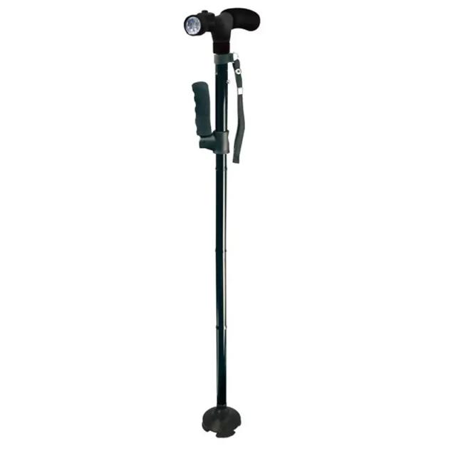 Bastão Telescópico Dobrável com Luz LED - Ideal para Idosos, Camping e Caminhadas