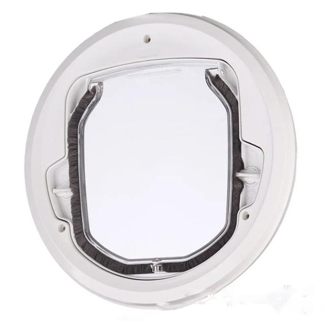 Porta Transparente de Segurança para Gatos e Animais de Estimação com Tampa de Vidro