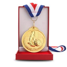 Ouro prata bronze medalhas escola esportes futebol vôlei competição jogos prêmio troféu medalha comemorativa futebol troféus - Image 1
