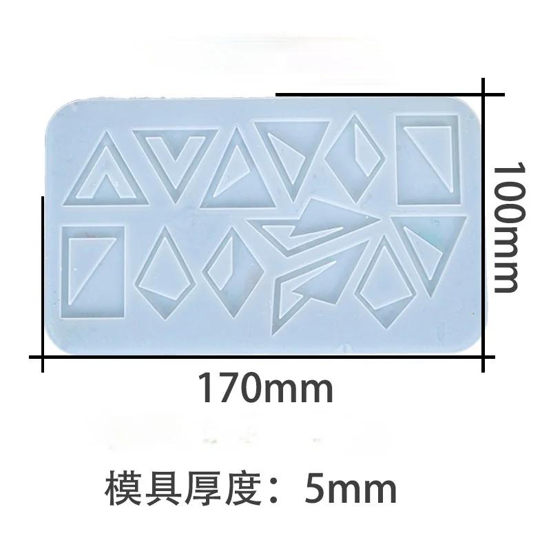 Molde de resina epóxi, brinco triangular, forma de silicone, brincos geométricos, ferramentas de joias, acessórios de joias - Image 1