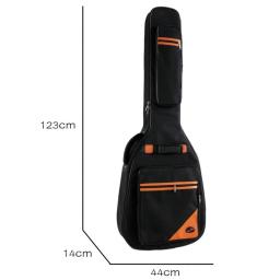 Capa de bolsa para contrabaixo elétrico 1680D Tecido Oxford à prova d'água Bolsa para guitarra elétrica portátil Flanela interna Estojo para guitarra elétrica Mochila para contrabaixo Correia de ombro dupla Tampa para - Image 4