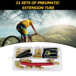 Kit com adaptador para bomba de pneu de bicicleta, 21 peças, conector de válvula, esfera de bicicleta, ar comprimido, kit com calibração - Image 3