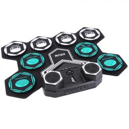 Conjunto de tambor eletrônico, alto-falantes embutidos, 8 almofadas de silicone, midi, suporta bluetooth, compatível com bateria de lítio embutida - Image 5