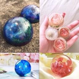 Cristal Rodada Silicone Moldes para Fazer Jóias, 3D Bola Artesanato Pingente, Molde de Resina Epóxi, Ferramentas DIY, Descobertas Suprimentos, 1PC - Image 6