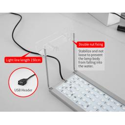 Luz de aquário LED RGB com suporte estendido, lâmpada para peixes marinhos, controle Bluetooth, iluminação, 30-50cm - Image 4