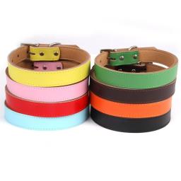Couro Genuíno Durável Pet Dog Collar, Marrom, Preto, Vermelho, Laranja, Rosa, Verde, Azul, Cachorro, Coleira de Cão Grande, Tamanho XS, S, M, L, 1 Peça - Image 4