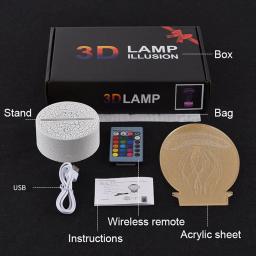 Magiclux-lâmpada led com ilusão 3d, modelo de futebol ronaldo, luzes noturnas para decoração do quarto das crianças, presente criativo - Image 5