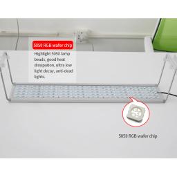 Luz de aquário LED RGB com suporte estendido, lâmpada para peixes marinhos, controle Bluetooth, iluminação, 30-50cm - Image 3