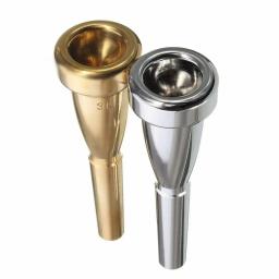 SLADE-Copper Alloy Trompete Bocal, Prata e Ouro, 3C Tamanho, Fit para Yamaha, saxofone, Brass Instrument Substituição Acessórios - Image 1